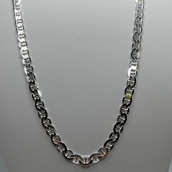 Mens Thick Gucci Mariner Chain - 24" HEAVY - 925 Italy - Silver/Gold Avail! - Picture 3 of 7